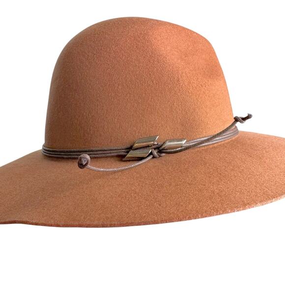 Nine West Brown Felt Woolen 100% Wool Western Style Hat Fedora Wide Brim OS - Picture 4 of 11